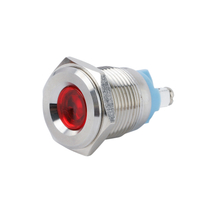 Luz indicadora de metal LED de 16mm, pasador de tornillo para lámpara, 3V, 12V, 24V, 36V, 48V, 110V, 220V 